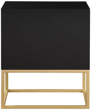 Maxine Black Night Stand 848Black-NS Meridian Furniture