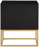 Maxine Black Night Stand 848Black-NS Meridian Furniture