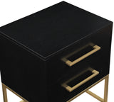 Maxine Black Night Stand 848Black-NS Meridian Furniture