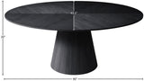 Gavin Black Dining Table 849-T Meridian Furniture