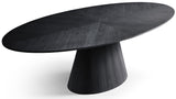 Gavin Black Dining Table 849-T Meridian Furniture