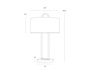 Sunpan KEZNA Table Lamp - Unique White Marble Base & Soft Matte Shade for Modern Elegance in Any Space 109264