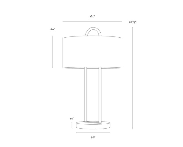 Sunpan KEZNA Table Lamp - Unique White Marble Base & Soft Matte Shade for Modern Elegance in Any Space 109264