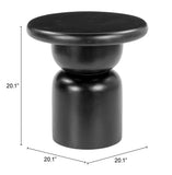 Hals Side Table Black 110229 Zuo Modern