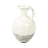 Distressed White Jar (8496L A25A) Zentique