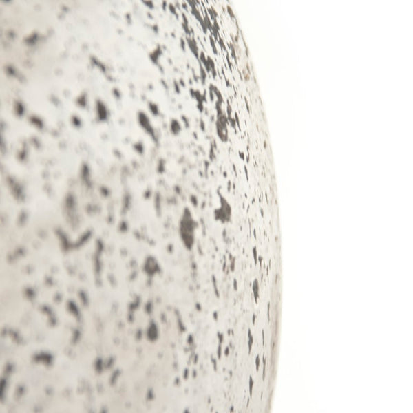 Zentique Distressed Grey Terracotta Vase with Weathered Matte Finish — Rustic Sculptural Accent for Shelves W10 x H14 x D10 8496L A344