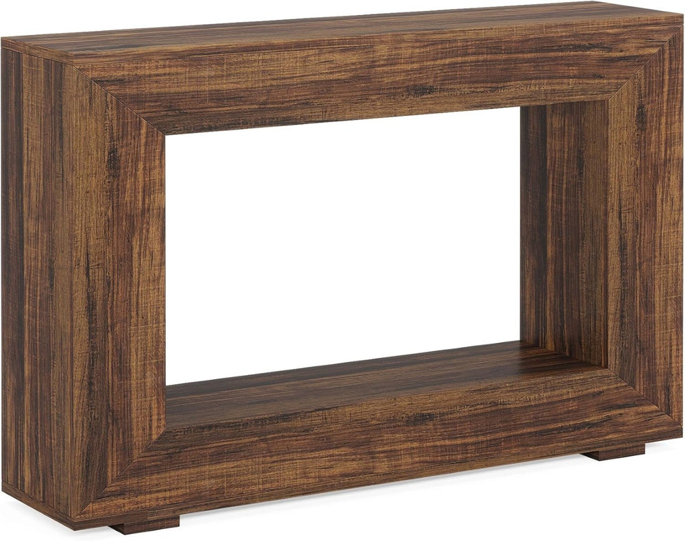 English Elm 47 Inch Rustic Farmhouse Wood Grain Console Narrow Sofa Entryway Accent Table T3971P418120