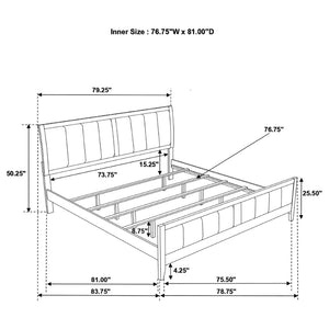 English Elm Warwick Queen Bedroom Set with Leatherette Headboard in Modern Cocoa Finish B062S00742