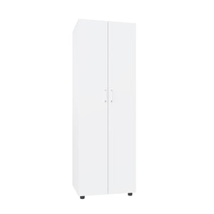 English Elm Armoire, Spacious Engineered Wood Wardrobe with Two Drawers, Hanging Rod and Hidden Storage Appeal White 77.95 L x 18.5 W x 3.15 H B097S00190