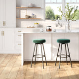 Swivel Seat Glam Bar Stool - Set of 2 Emerald TWYD7DEM Walker Edison