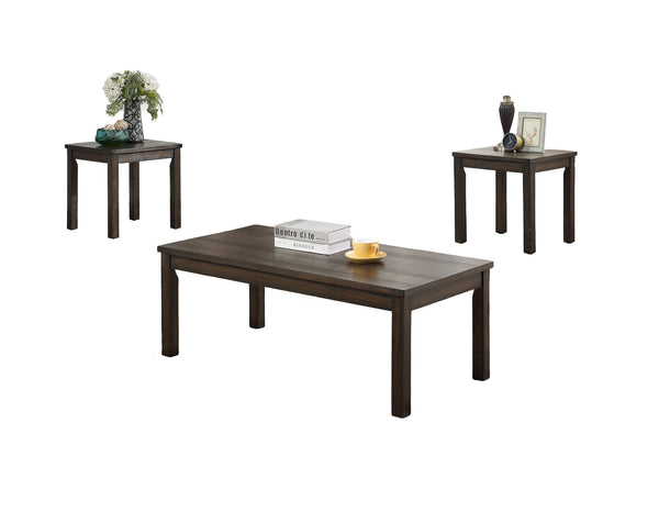 English Elm Espresso 3-Piece Coffee Table Set with Pine Wood Top, Sturdy Espresso Finish, Classic Living Room Elegance B011P237480