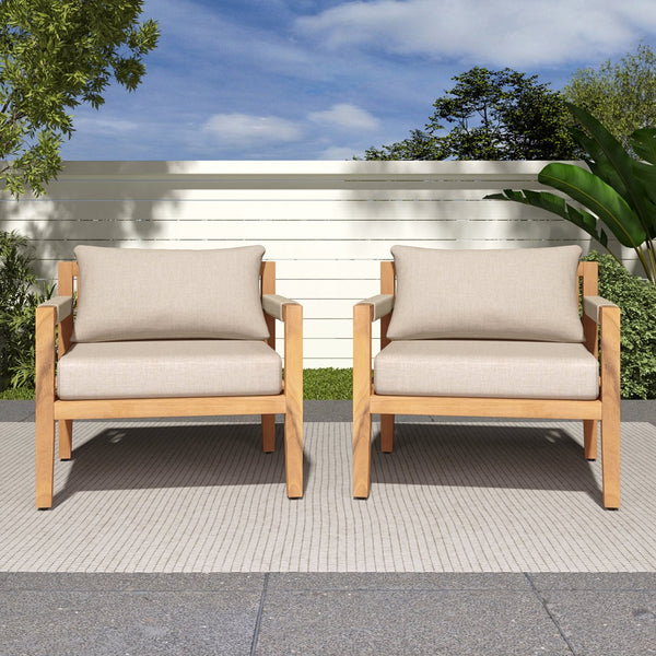English Elm Christopher Knight Home® - Acacia Wood Leisure Chair With Beige Rope – Stylish, Spacious & Weather-Resistant For Any Patio N769P326314T_2