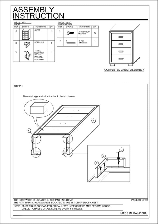 English Elm Glamorous Dark Gray 4-Drawer Chest with Gold Hardware, 33x17x46" Modern Glam Storage Accent Piece B011P207450