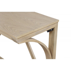 English Elm 3-piece Cottage Cafe Counter Set with Scroll Supports Cushioned Stools and Usb Charging Natural B011P496730