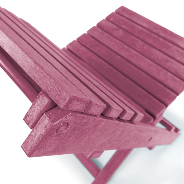 English Elm Coastal Bay Recycled Hdpe Folding Bistro Chair for Patio and Balcony Use Burgundy B2745P409665