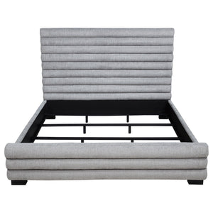English Elm Fandango Boucle Eastern King Bed with Channel Tufted Headboard for Modern Bedrooms B062S01632