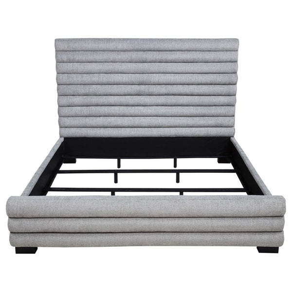 English Elm Fandango Boucle Eastern King Bed with Channel Tufted Headboard for Modern Bedrooms B062S01632