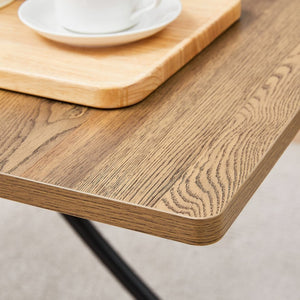 English Elm Table and Chair Set Adjustable Height Mdf Wood Grain Top with Four Linen Dining Chairs Black,Light Gray,Natural Wood W1151S03769