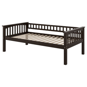 English Elm Twin Over Solid Pine Bunk Bed with Rolling Drawers and Convertible Platform GX000240AAP