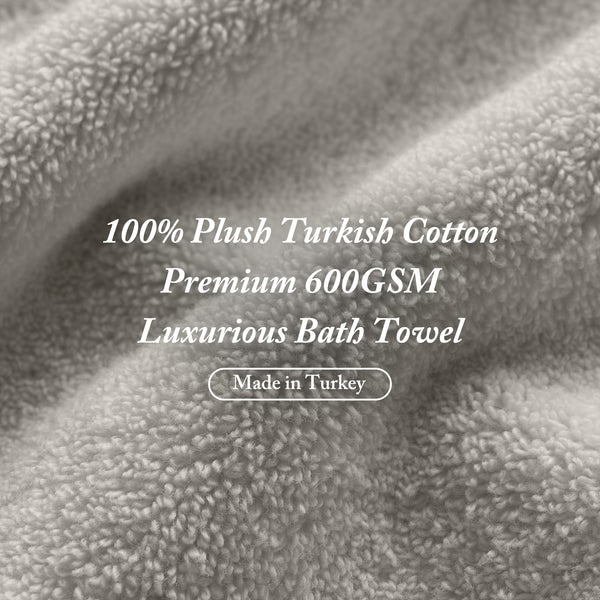 JLA Home Madison Park Signature - Cotton Plush Turkish 6-Piece Towel Set 600 GSM — Oversized, Highly Absorbent Spa-Quality Towels Crafted Grey MPS73-316