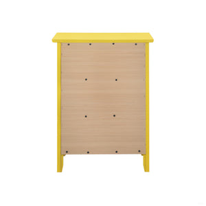 English Elm Modern Yellow Nightstand Durable Particle Board 25"H x19"W x15"D Bright Modern Accent, No Assembly Needed B078107967