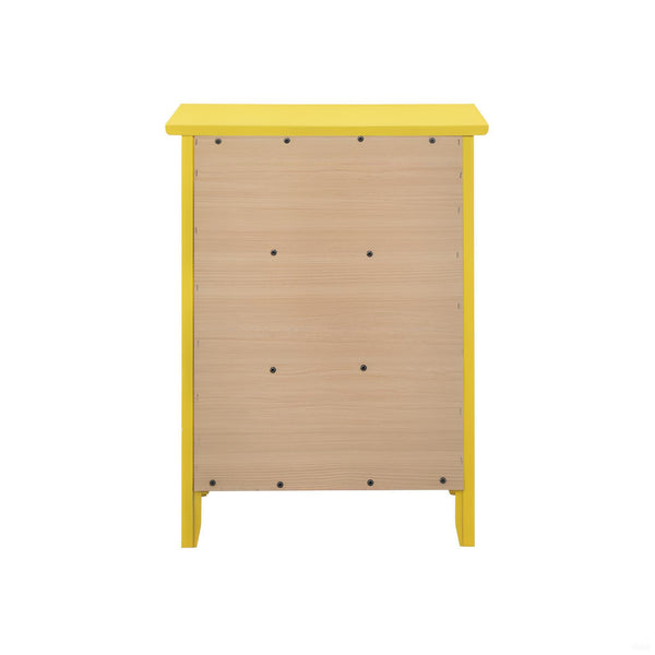 English Elm Modern Yellow Nightstand Durable Particle Board 25"H x19"W x15"D Bright Modern Accent, No Assembly Needed B078107967