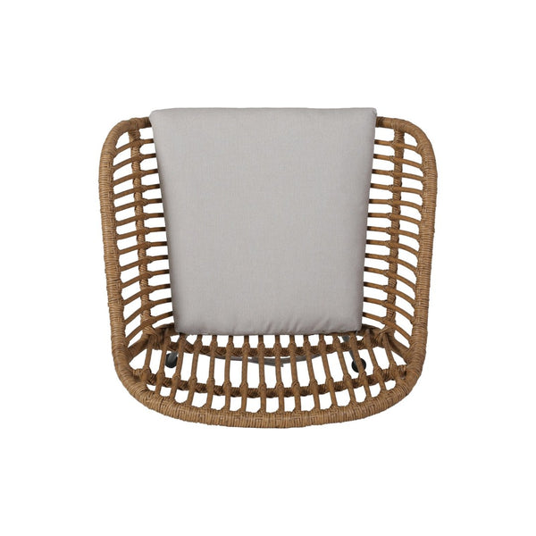 English Elm Rodney Polyethylene Rattan Accent Chair Set Woven Over Steel Frame for Modern Living 65036.00LBRN