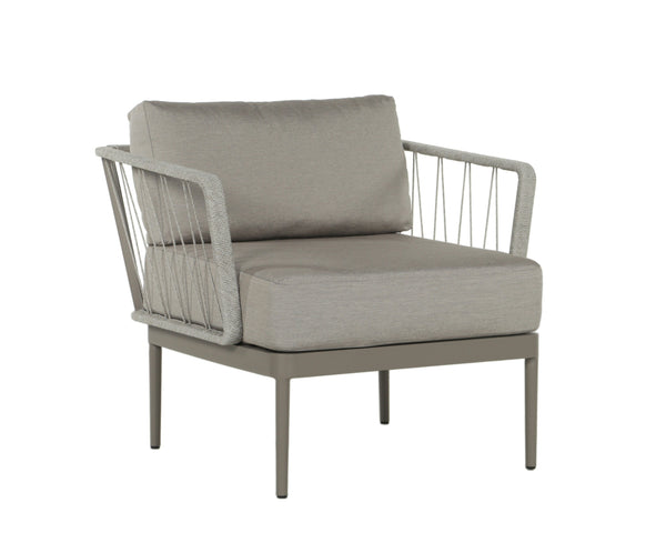 Sunpan Catania Armchair - Stylish Outdoor Seating with Eco-Friendly Materials and Weather-Resistant Design Grey / Palazzo Taupe