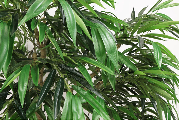 English Elm 7ft Artificial Banyan Silk Leaf Tree Freestanding Potted Faux Greenery for Home Office W2945P359419