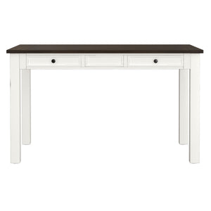 English Elm Wallace & Bay - Brown 6-Piece Gathering Dining Set in Cocoa & Milk White Finish — Durable Wood, Low-Maintenance Style B361P384464