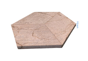 English Elm Hexagon Gold Beige Yellow Marble Tiles - Textured Fluted Finish For Stunning Bathroom Walls & Accents W1696P262336