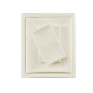 JLA Home Sleep Philosophy - Sheet Smart Cool Microfiber Sheet Set - Cooling, Moisture-Wicking, OEKO-TEX Certified Comfort for Hot Sleepers Ivory SHET20-978