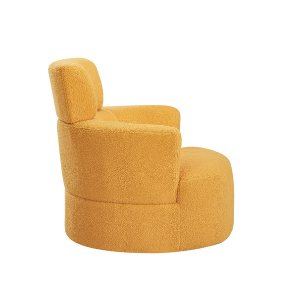 English Elm 360° Swivel Chair - Cozy Upholstered Accent Barrel Chair With Adjustable Headrest For Home & Office N719P272676L