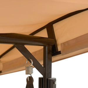 English Elm Garden Replacement Canopy Top for GT Porch Swing Model GCS00229C UV Resistant Polyester Cover, Retractable Shade Compatible with 12x9ft Pergola Frame Beige W419P329179