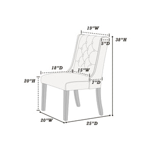 English Elm Contemporary Rectangular Dining Table Set 7pc with 18" Expandable Leaf, Faux Leather Chairs, Warm Finish Espresso+White 40 L x 22 W x 18 H B011S01098