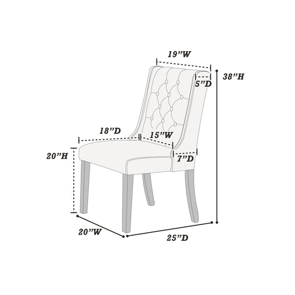 English Elm Contemporary Rectangular Dining Table Set 7pc with 18" Expandable Leaf, Faux Leather Chairs, Warm Finish Espresso+White 40 L x 22 W x 18 H B011S01098
