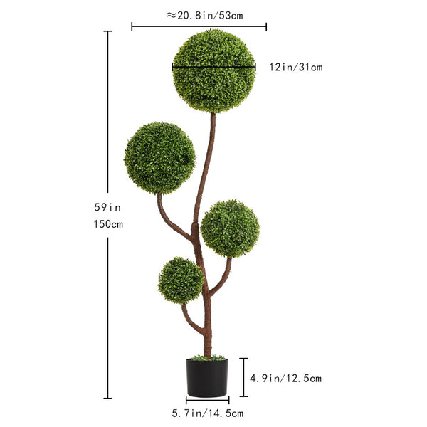 English Elm 5ft Artificial Willow Silk Faux Tree Cascading Branches for Living Room or Office W2945P279015