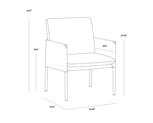 Sunpan Bellevue Lounge Chair - Elegant Upholstered Design with Antique Brass Frame and Unique Textures Belfast Heather Grey / Bravo Ash