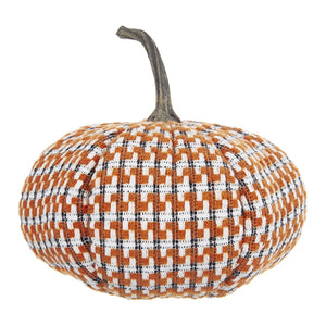 English Elm Set Of 2 Fabric Pumpkins - Cozy Orange Autumn Decor For Thanksgiving, Fall Festivals & Home Styling W2078P246704-GIGA