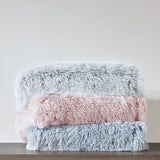 Intelligent Design Emma Casual Shaggy Faux Fur Throw ID50-1606 Blush