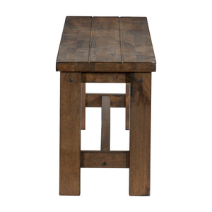 English Elm Classic Rustic Transitional Dining Chairs Set of 2 Solid Rubberwood Seats Burnished Finish, Sturdy Design Brown 56.5 L x 16.5 W x 6.75 H B011P262326