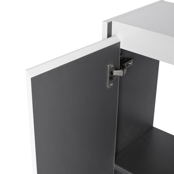 English Elm 12" Bathroom Side Cabinet - Space-Saving Wall-Mount Design With Soft-Close Doors & Modern Style W999P248644