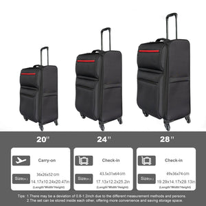 English Elm Softside Spinner Luggage Set Three Piece Expandable Lightweight Travel Suitcases with Tsa Lock W2710P184871