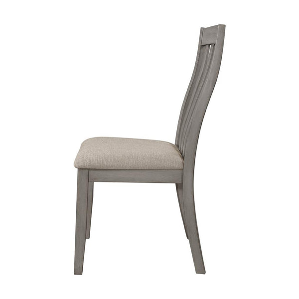 English Elm Set Of 2 Coastal Grey Dining Chairs - Ergonomic, Stylish Upholstered Seats For Modern Interiors B016P223162-GIGA