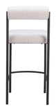 Livorno Counter Stool - Set of 2 Ivory 109811 Zuo Modern