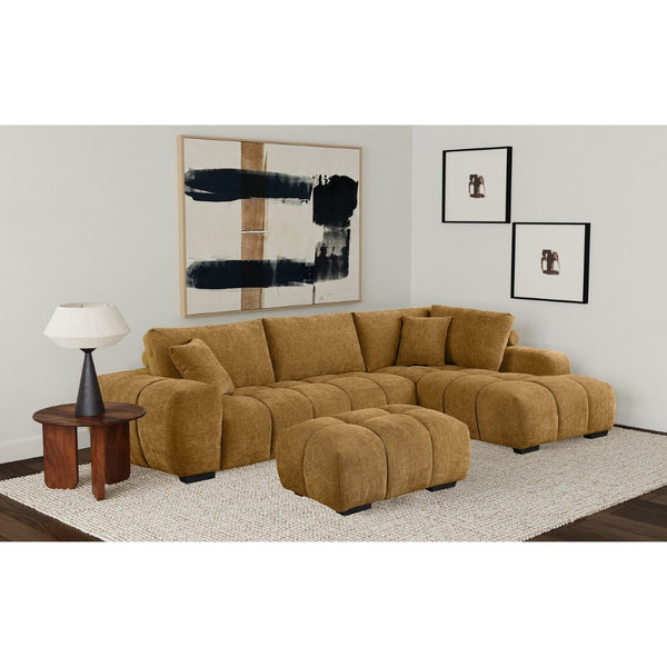 English Elm Florence Amber Tufted L-shaped Sectional with Pocket Coil Seating for Living Rooms B062S01440