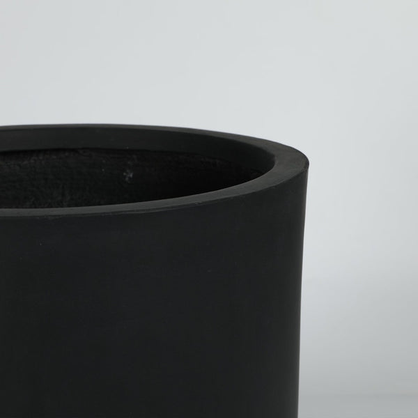 English Elm Round Concrete Style Planter Duo Handcrafted Magnesium Oxide Pots for Patio Garden W347P449315