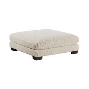 English Elm Rix Large Square Corduroy Ottoman with Wood Frame for Living Room Seating B056P416889