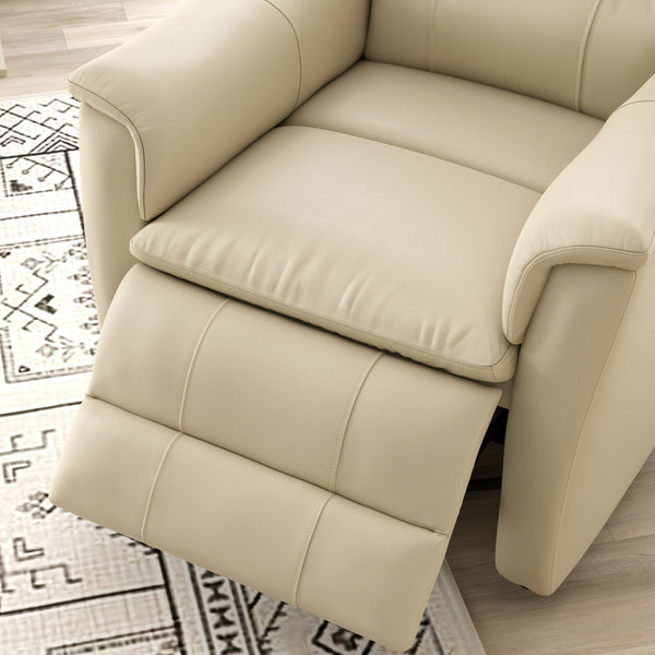 English Elm Global Home Swivel Glider Recliner In Madras Eggshell Leather - Ultimate Comfort & Style For Any Room B339P333955