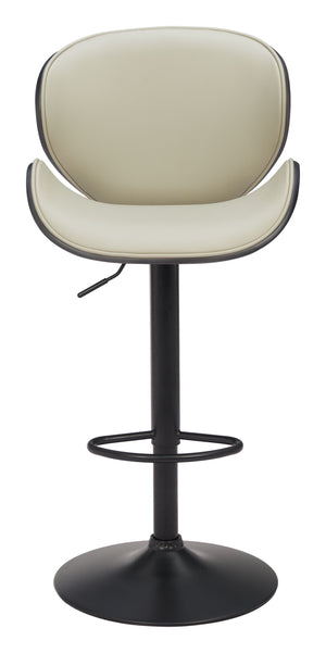 Zuo Modern Meyane Barstool - Modern Design With High-quality Vinyl, Plywood, And Steel For Stylish Spaces Gray 100% Polyurethane,Plywood,Steel 110569-zuo-modern